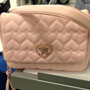 Juicy Couture bag heart flap shoulder baby pink